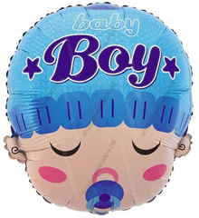 Шар с гелием  Фигура, Малыш мальчик с соской, 61 см.