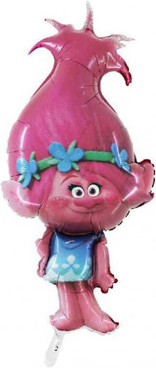 Шар с гелием  Фигура, Тролль Розочка, 91 см.
