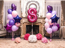 Поздравление с цифрой 8 "Яркий изыск"