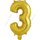 Шар с клапаном (16''/41 см) Мини-буква, З, Золото, 1 шт.