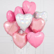 Букет из шаров сердец "Нежный микс"