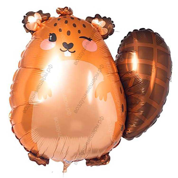 Бобр, бобер шар с гелием, 53 см.