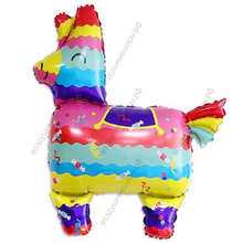 Шар с гелием  Фигура, Лама Альпака, Радужный, 91 см.