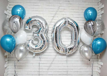 Украшение из гелиевых шаров на юбилей, 30 лет мужчине