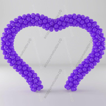 Большое Сердце из шаров на входную дверь