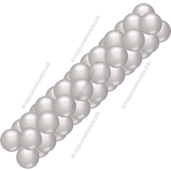 Серебряная гирлянда из шаров (классическая)