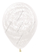 Воздушный шар (12''/30 см) Граффити, Ледяной узор, Прозрачный (390), кристалл, 25 шт.