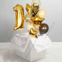 Коробка с букетом шаров «Шик на годик ребенку»