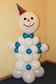 Фигура Снеговик из воздушных шаров Белый с колпаком
