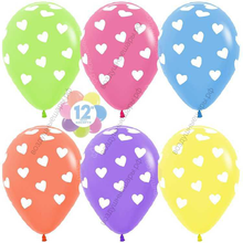 Шар с гелием  Сердца, Ассорти, неон, 5 ст, 30 см.