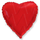 Фольгированный шар (18''/46 см) Сердце, Красный, 1 шт.