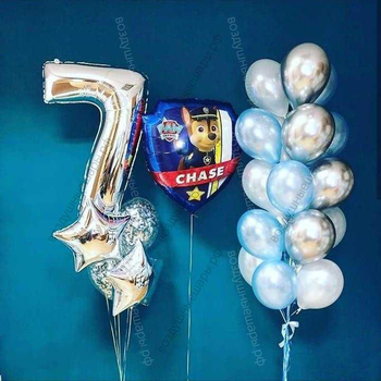 Букет шаров ребенку на 7 лет "Щенячий патруль"
