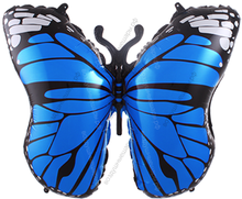 Шар с гелием  Фигура, Бабочка Монарх, Синий, 71 см.