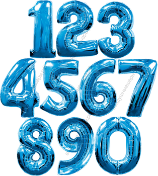 Шары цифры СИНИЕ с гелием