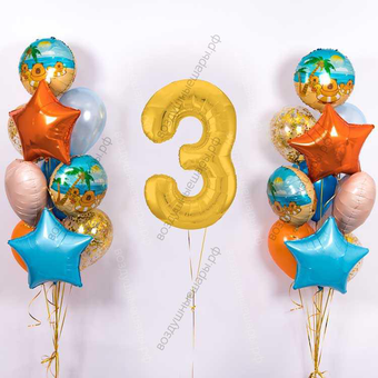 Фотозона ко Дню рождения ребенка "Капибара на пляже"