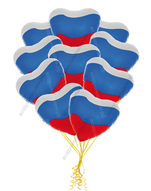 Букет из сердец рисунок триколор 