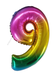 1 шт. "9" радужная