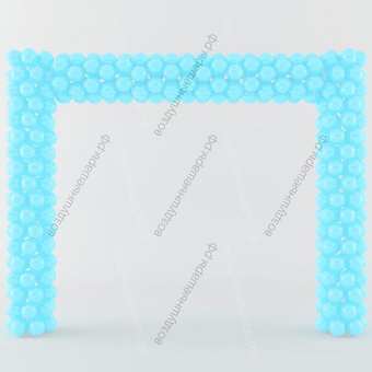 Арочное украшение на входную группу голубое, 