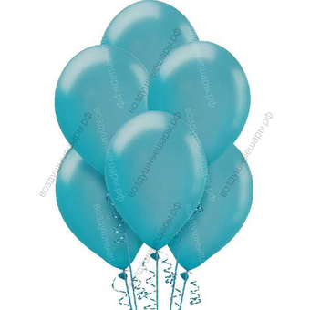 Шары Карибский голубой металлик с гелием