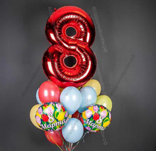 Фонтан из гелиевых шаров "Вам, женщины"