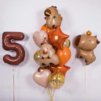 Сет из шаров с гелием с капибарами