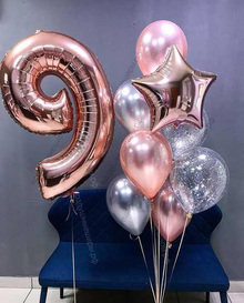 Букет шаров ребенку на 9 лет "Марципан"