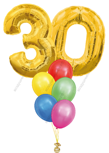 Букет из шаров с двумя цифрами