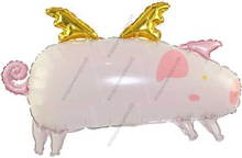 Шар с гелием  Фигура, Поросенок с крылышками, 69 см.