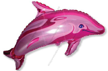 Шар с гелием  Фигура, Дельфин фигурный, Фуше, 94 см.