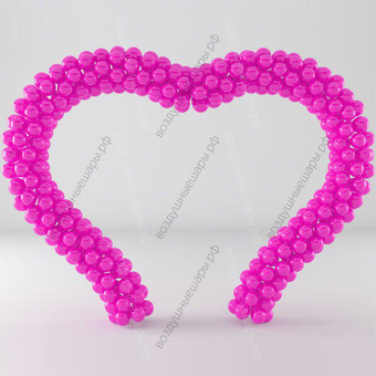 Большое Сердце из шаров на входную дверь