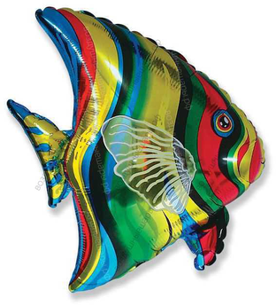 Шар с гелием  Фигура, Тропическая рыба, 66 см.