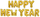 Набор шаров-букв (16''/41 см) Мини-, Надпись "Happy New Year", Золото, 1 шт.