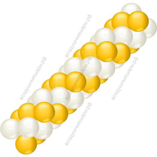 Желто белая гирлянда из шаров (классическая)