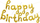 Набор шаров-букв (17''/43 см) Мини-, Надпись "Happy Birthday", (изящный курсив) Золото, 1 шт.