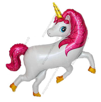 Гелиевый шар , Волшебный единорог, 107 см.