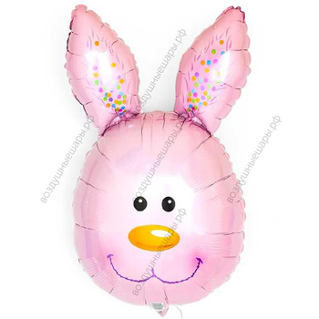 Гелиевый шар , Заяц, Розовый, 76 см.