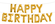 Надпись "Happy Birthday" Золото