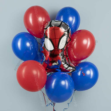 Фонтан из гелиевых шаров с Человеком пауком