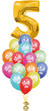 15 шаров Разноцветный+цифра