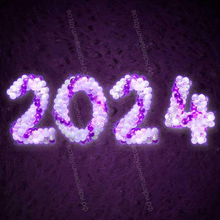 Светящаяся новогодняя надпись из шаров "Снежная сказка", 2024 год