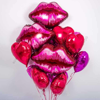 Фонтан из шариков с гелием "Поцелуи"