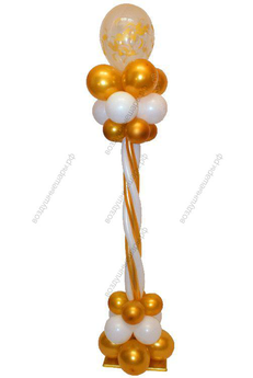 Фонарик «Королевский» с сердцем 32" сердцем или 12" прозрачным шаром