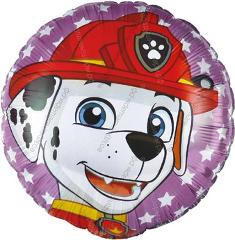 Шар круг с гелием Щенячий патруль, Маршалл, 46 см 