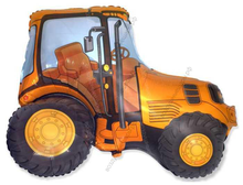 Шар с гелием  Фигура, Трактор, Оранжевый, 94 см.