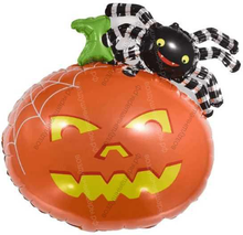 Шар с гелием  Фигура, Тыква и паук, 66 см.