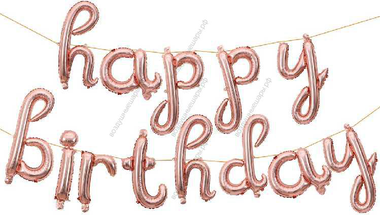 Надпись "Happy Birthday", надутая воздухом