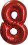 1 шт. "8" красная