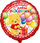 Воздушный шар (18''/46 см) Круг, С Днем рождения (мишка с подарком), Красный, 1 шт.