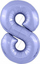 Шар (40''/102 см) Цифра, 8 Slim, Сиреневый, 1 шт. в уп. 