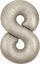Шар (40''/102 см) Цифра, 8 Slim, Мистик, Кремовый, Сатин, 1 шт. в уп.